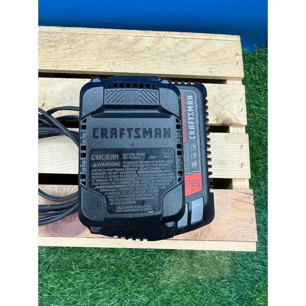 Craftsman V20 Lithium-Ion Battery with New Charger - Model CMCB100